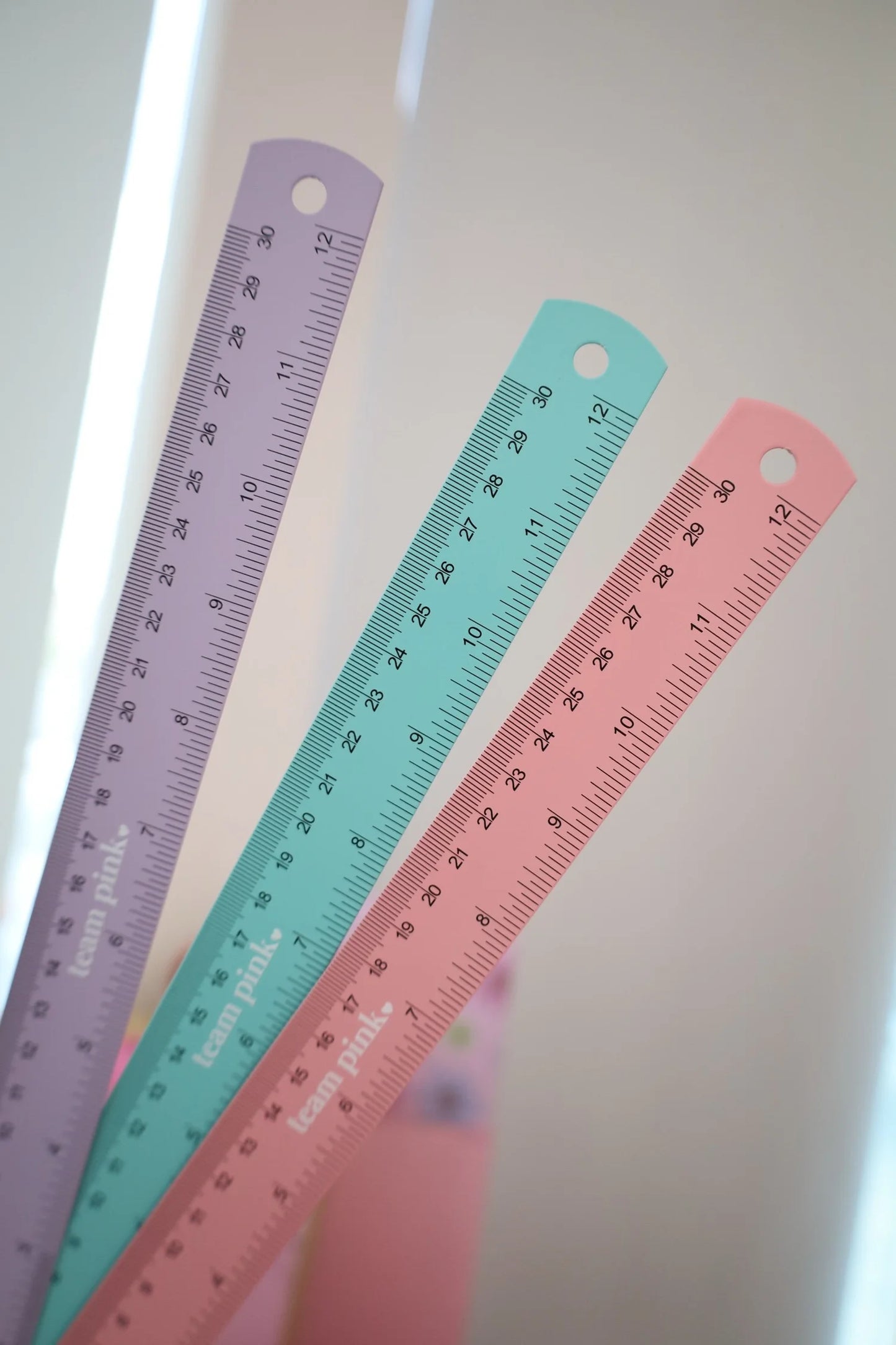 Regla de metal - Team Pink