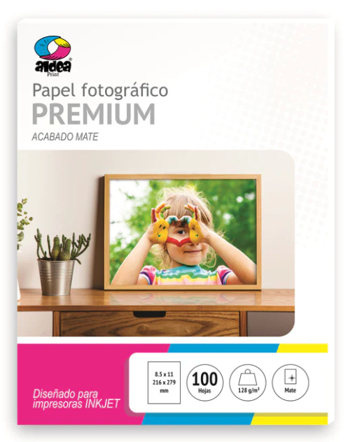 128g  Papel fotográfico matte Aldea Print (100 hojas)