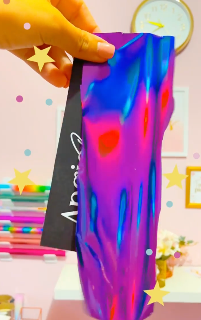 Morado Holográfico Foil (Hojas paquete)