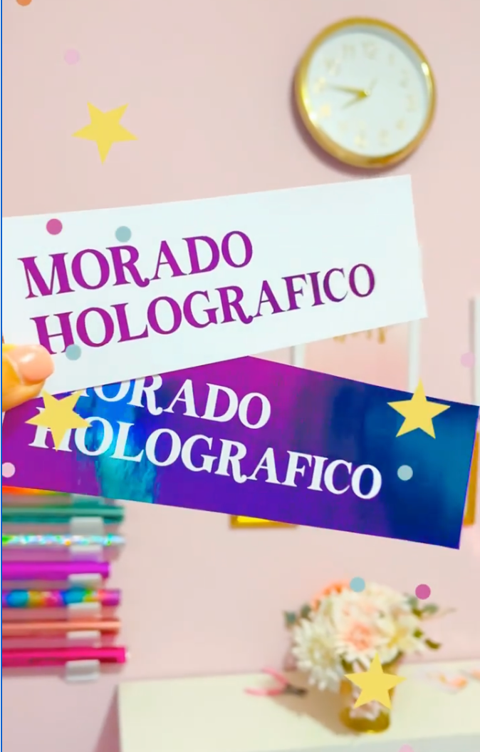 Morado Holográfico Foil (Hojas paquete)