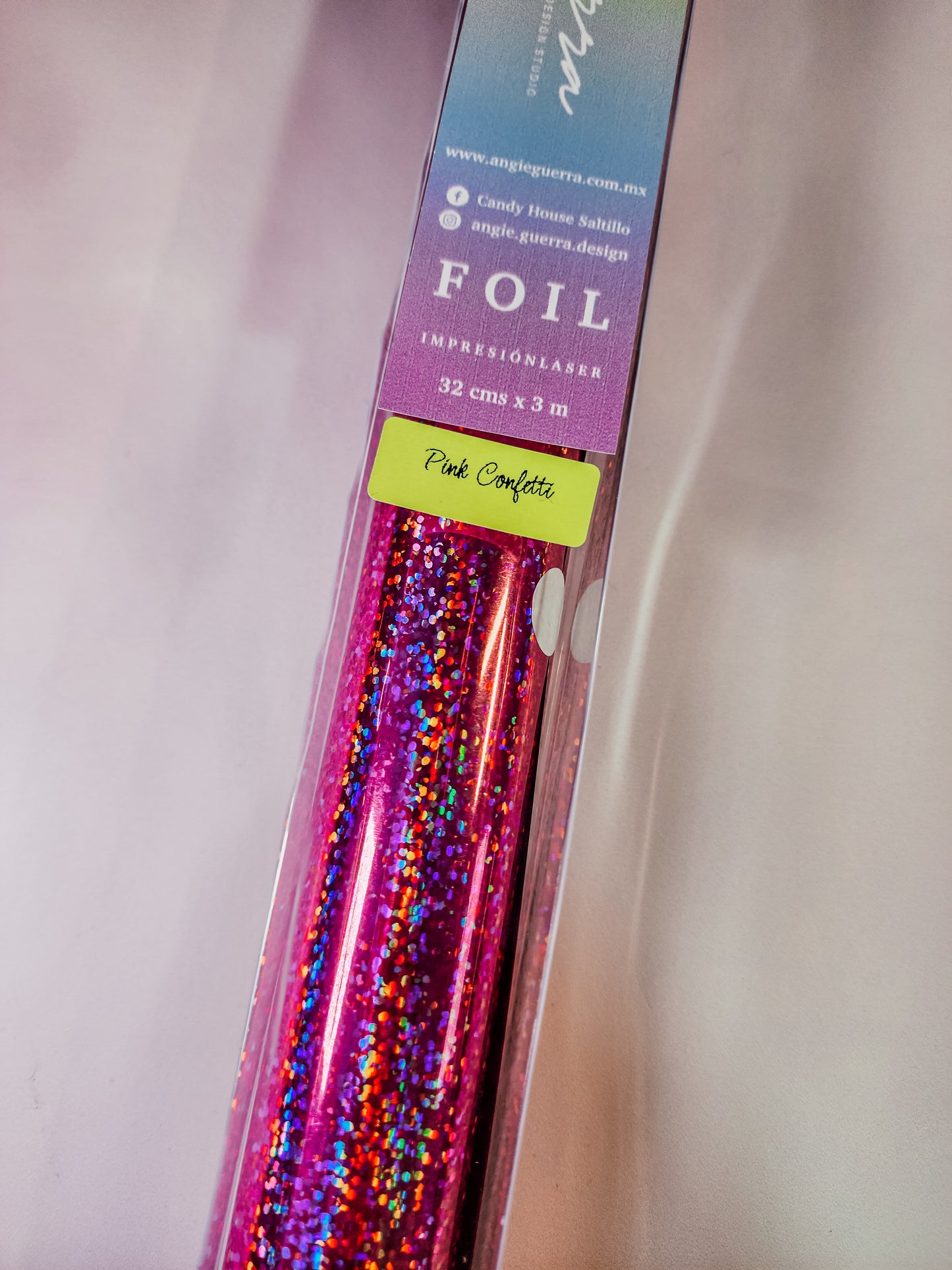 Pink Confetti Foil